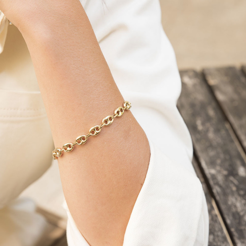 Bracelet cordon associé à une chaine et un jonc en argent pour femme –  FORYOUJEWELS